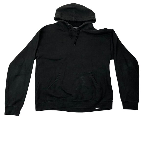 Fruit Of The Loom Mens Hoodie Sweatshirt Medium Black Pullover Casual Classic - Picture 1 of 9
